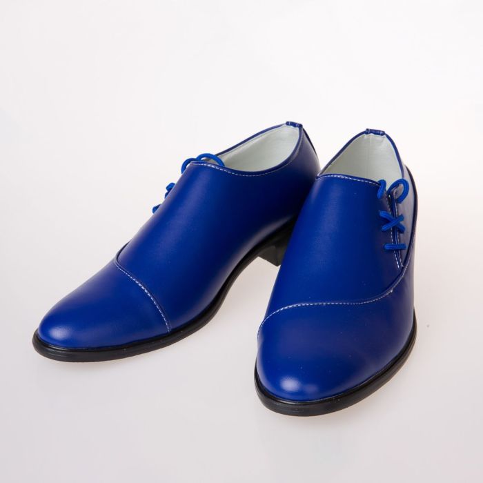 Royal blue men dress shoes