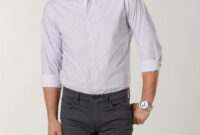 Structure men's slim fit dress shirt