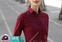 Maroon dress shirt women's