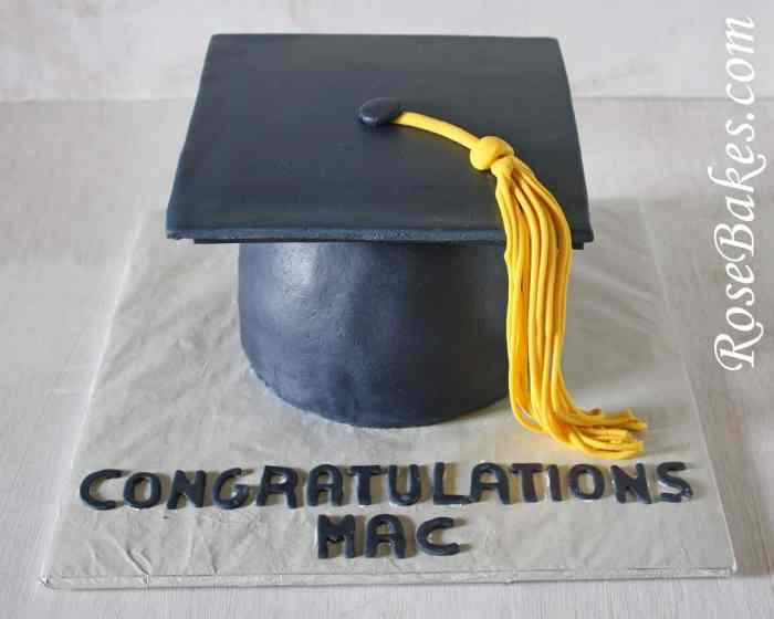 How to make a mortar board cake decoration