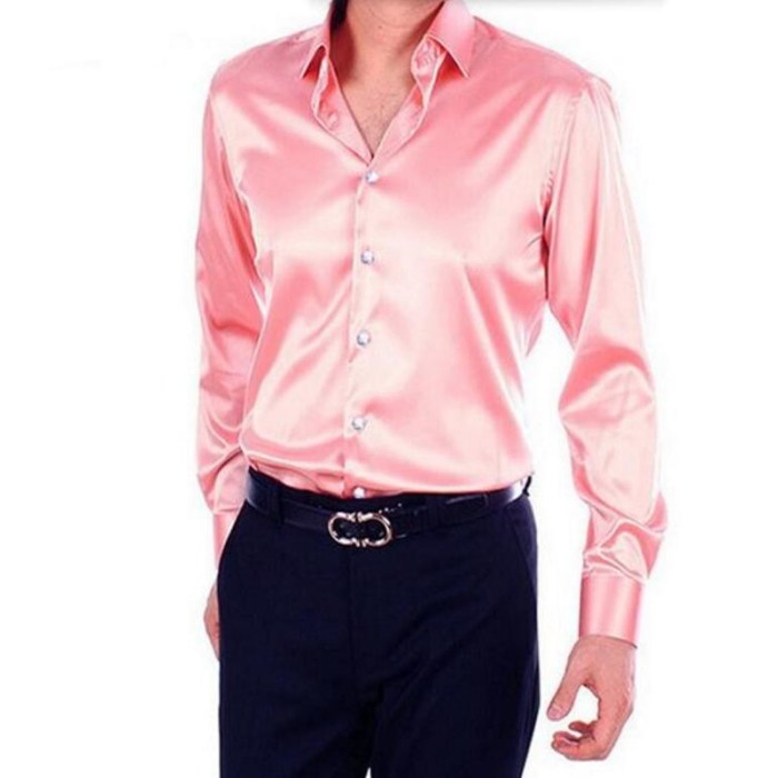 Satin dress shirts men