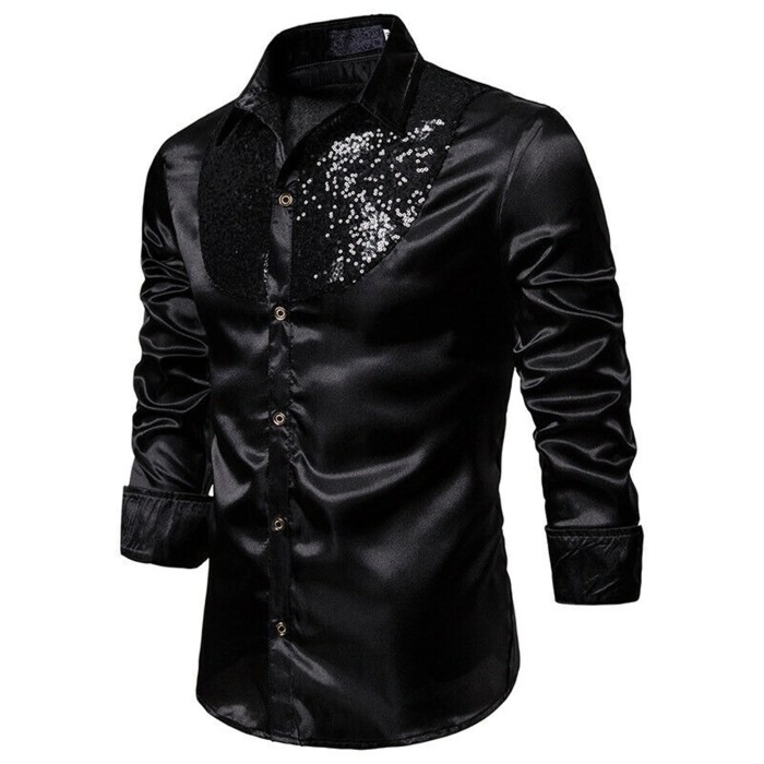 Satin dress shirts men