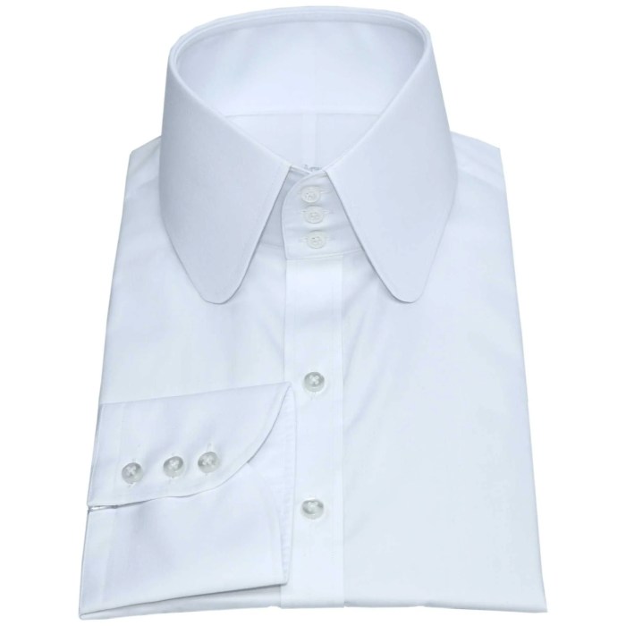 Women's high collar white dress shirt