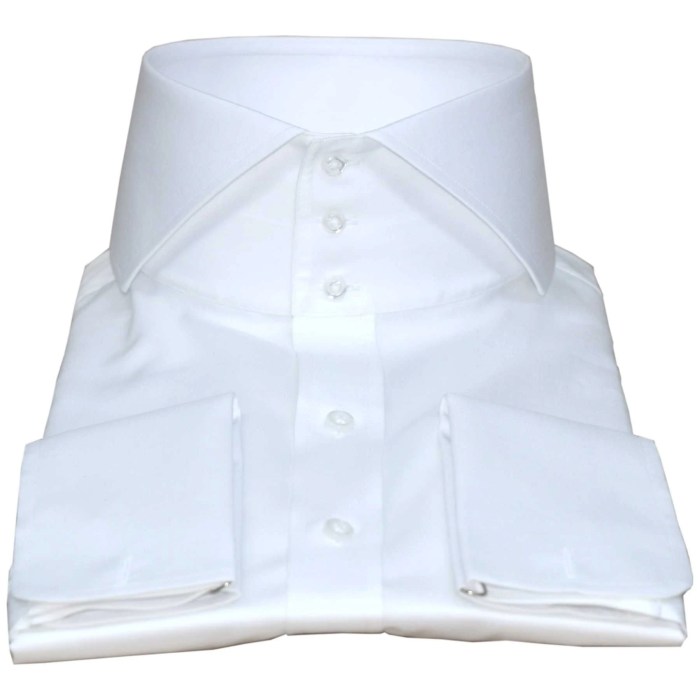 Women's high collar white dress shirt